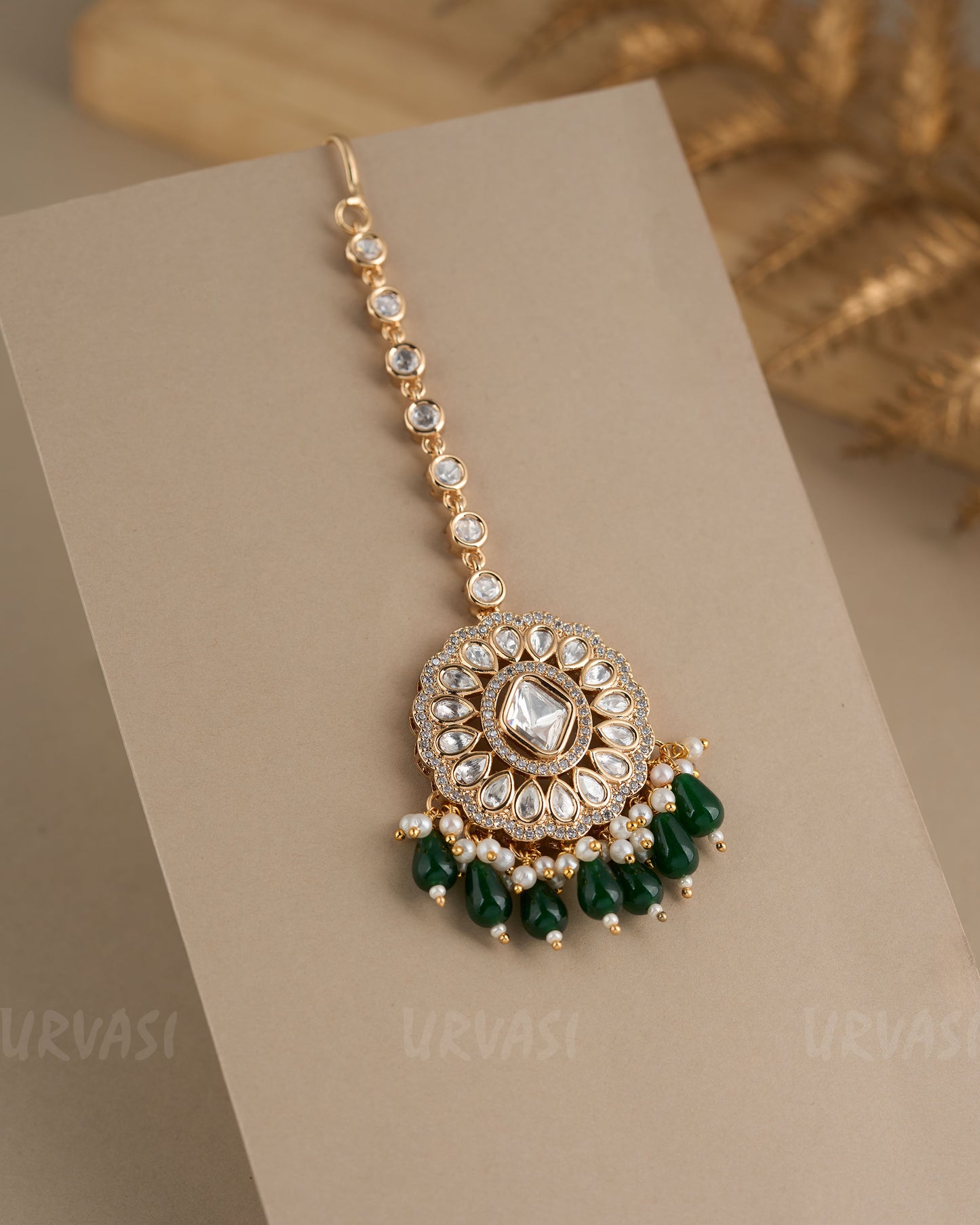 Gold-Toned Kundhan Stone Chutty CH 90