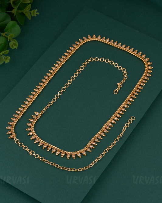 Gold-Toned Beaded Hip Chain HC 79