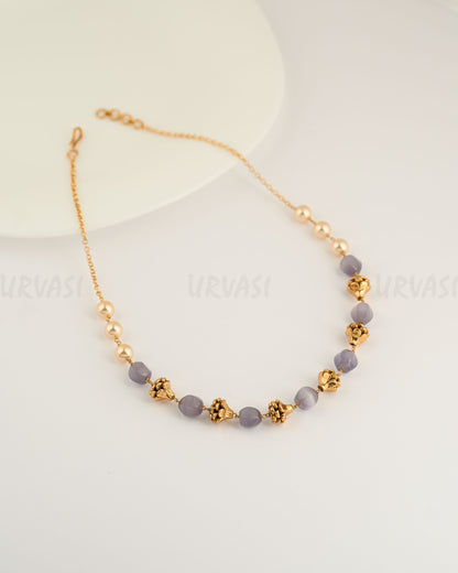 Gold-Toned Pearl-Equisite Mala Ma 077