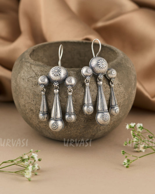 Oxidised Silver Ethnic Exotic hanging Earrings ER 220