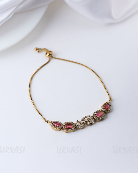 Mehendi Polish Stone-Studded Adjustable Bracelet BR 39