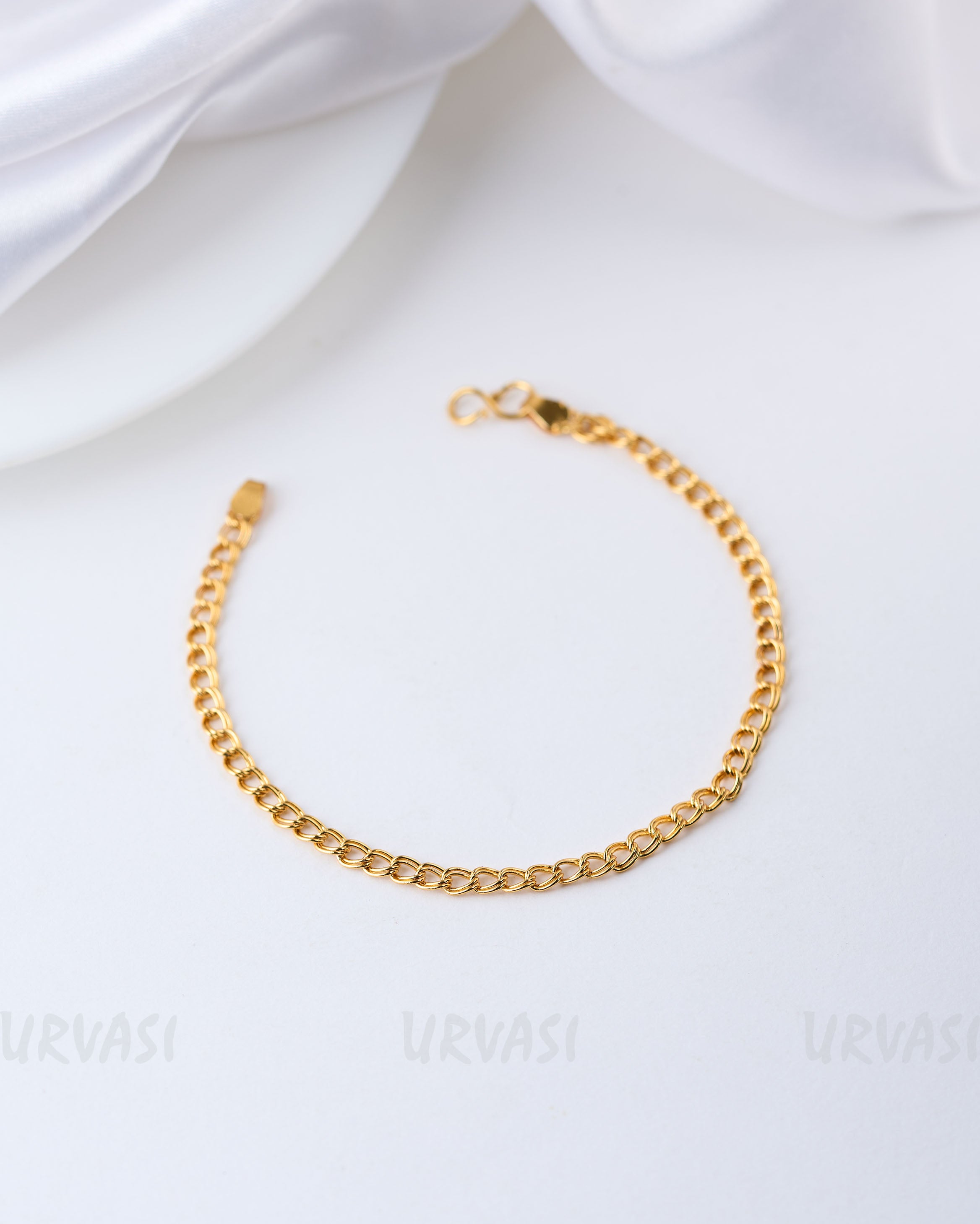 Gold-Toned Link Chain Holo Inspired Bracelet BR 42 – URVASI LADIES ...