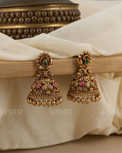 Premium Gold-Toned Floral Non-Idol Earrings ER 349