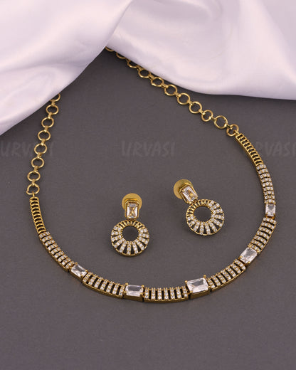 Mehendi Polish Box-Designed AD Necklace 169