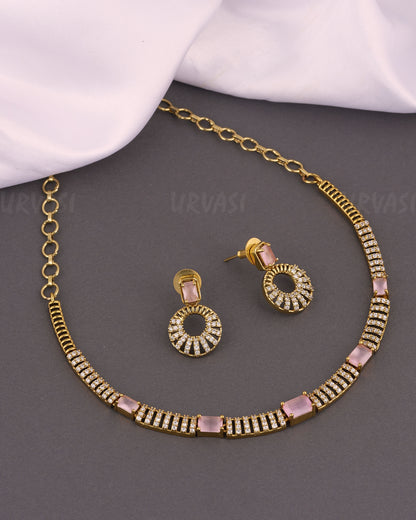 Mehendi Polish Box-Designed AD Necklace 169