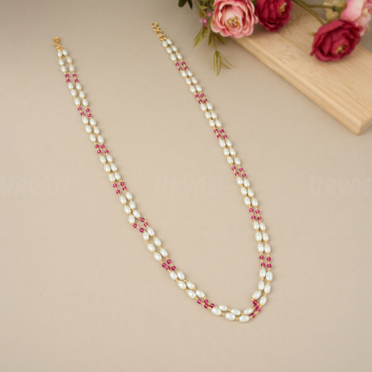 Gold-Toned Pearl Mala MA 009