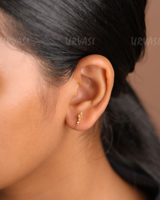 Minimal Stone-Studded Earrings ER 413