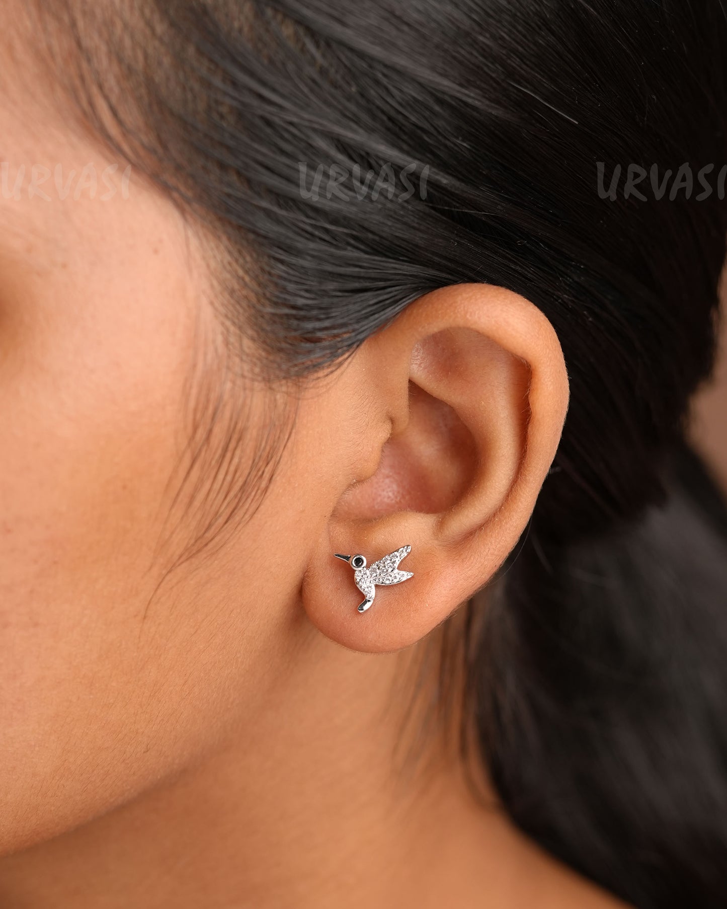 Minimal Flying Bird Designed Earrings ER 274