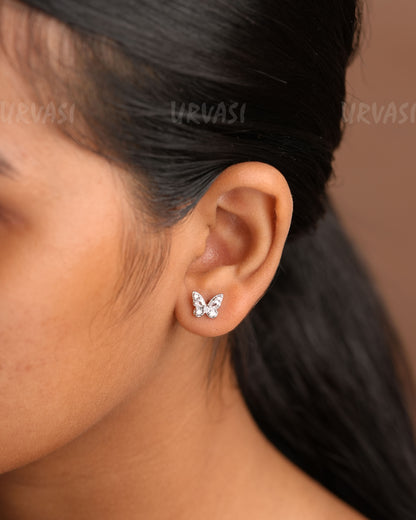 Minimal Butterfly-Designed AD Earrings ER 429