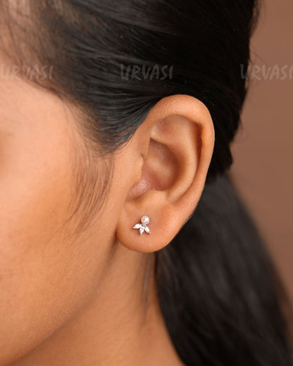 Minimal Leaf-Designed Earrings ER 430
