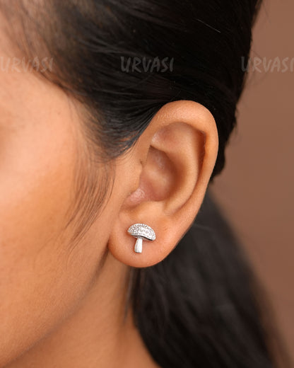 Minimal Mushroom Designed AD Earrings ER 309