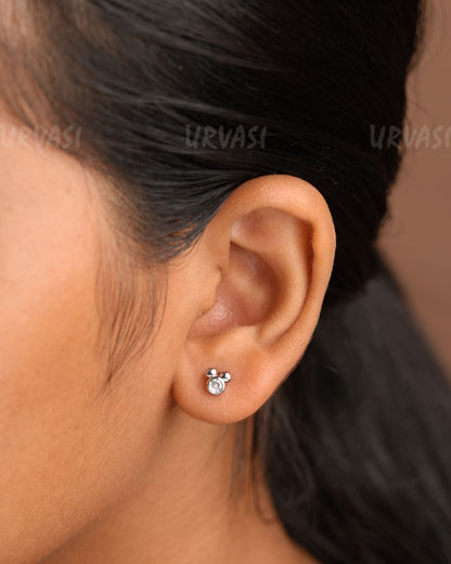 Minimal Stone-Studded Earrings ER 259