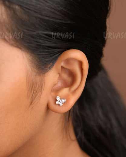 Minimal Butter-Fly  Designed AD Earrings ER 310
