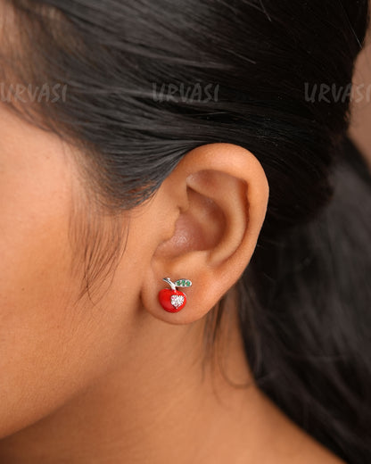Minimal Apple Designed  Earrings ER 421