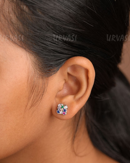 Minimal Multi-Stone Minimal Stud Earrings ER 377