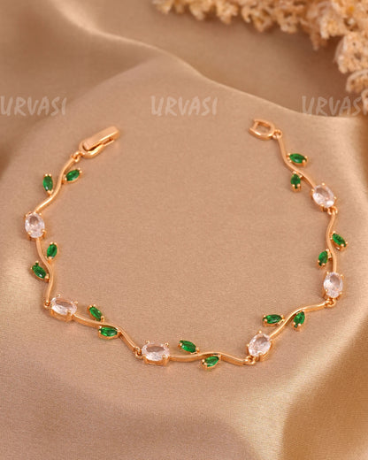 Rose-Gold Polish Tulips Designed Bracelets BR 149