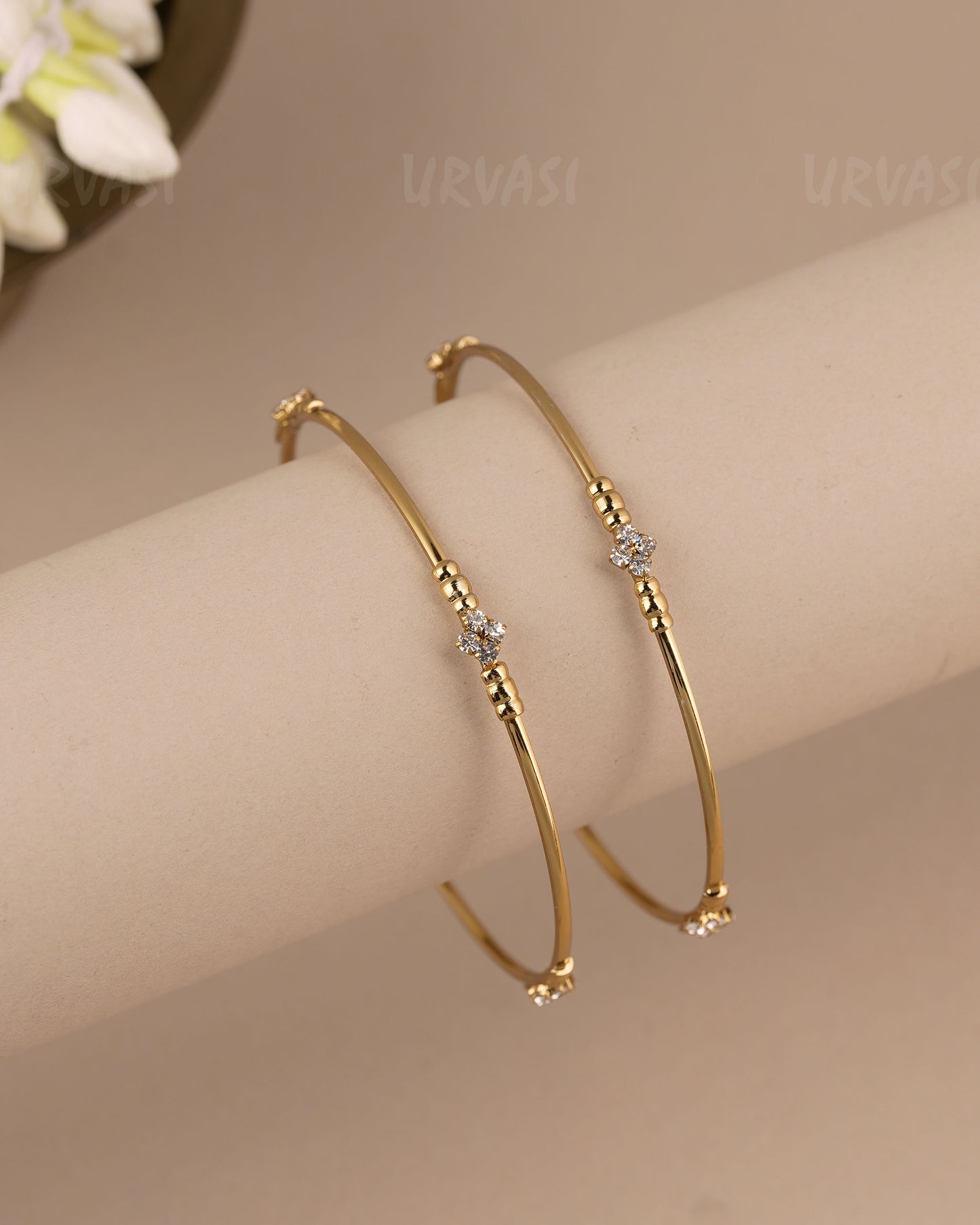 Mehendi-Polish Floral Bangles (Set of Two) BA 472