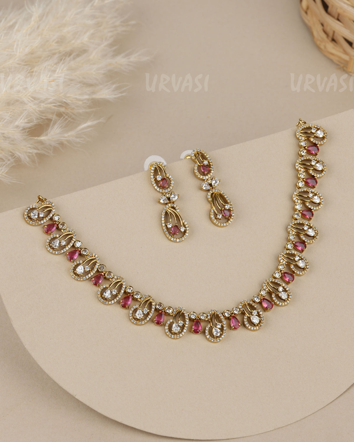 Mehendi Polish Mango AD Necklace  1921