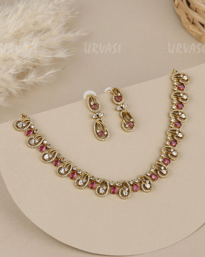 Mehendi Polish Mango AD Necklace  1921