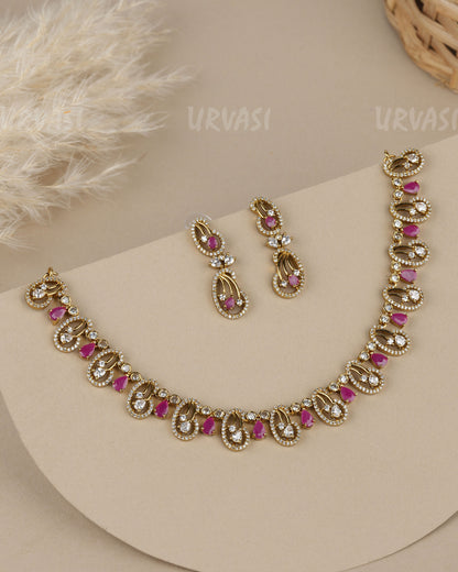 Mehendi Polish Mango AD Necklace  1921