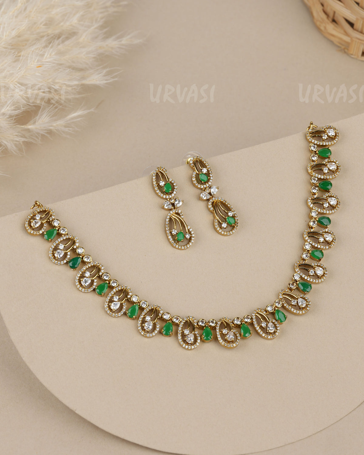 Mehendi Polish Mango AD Necklace  1921