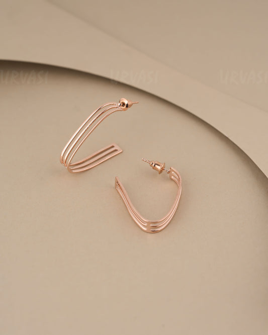 Rose Gold Polish Trendy Earring ER 48