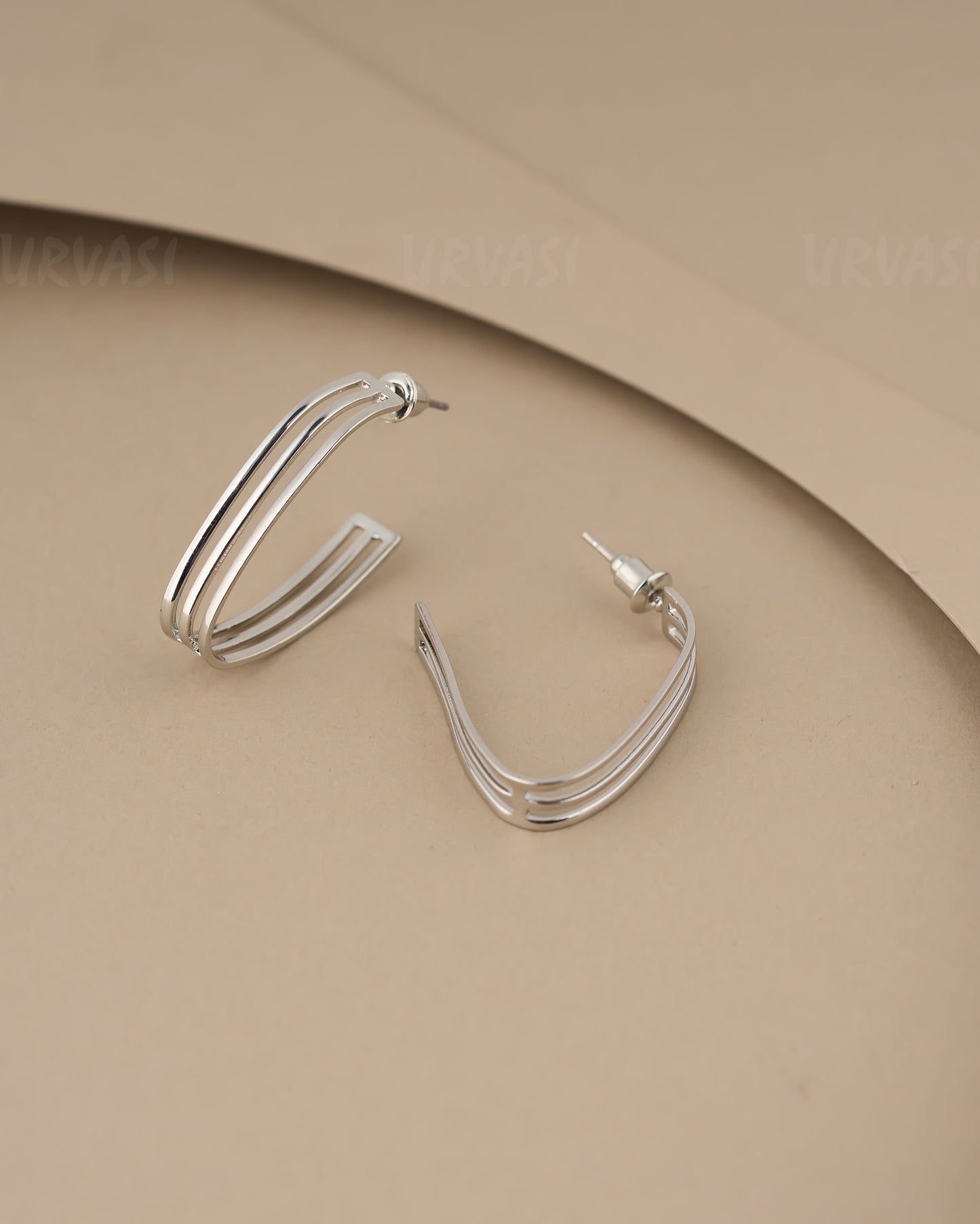 Rhodium Polish Trendy Earring ER 49
