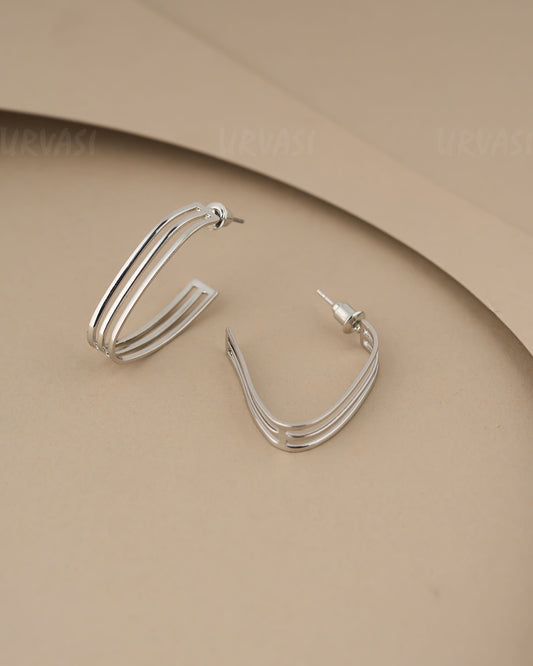 Rhodium Polish Trendy Earring ER 49