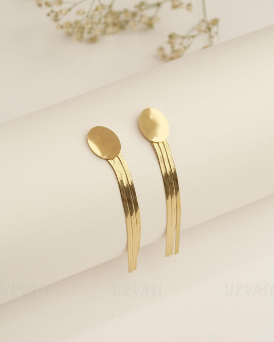 Gold Polish Trendy Imported Earrings ER 361