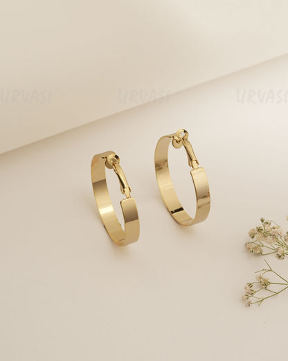 Gold Polish Imported Hoop Earrings ER 418