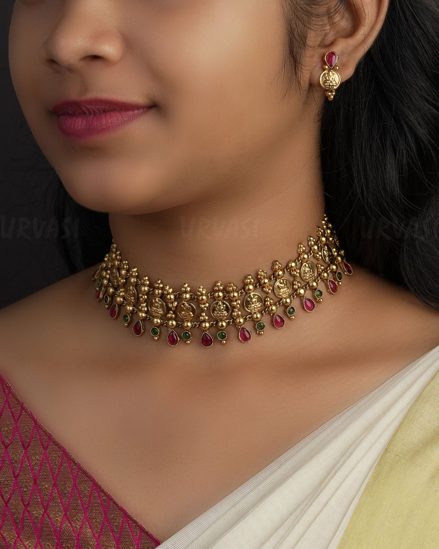 Gold-Toned Lakshmi X Kaasu Choker Necklace 1152