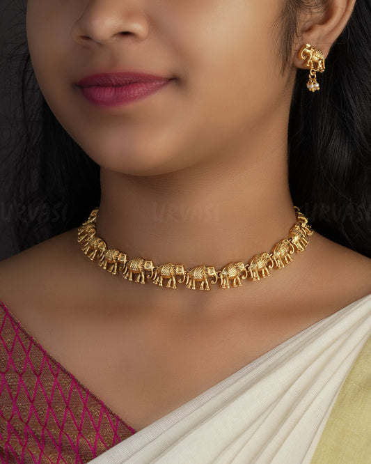 Gaja Mukta Antique Necklace 342