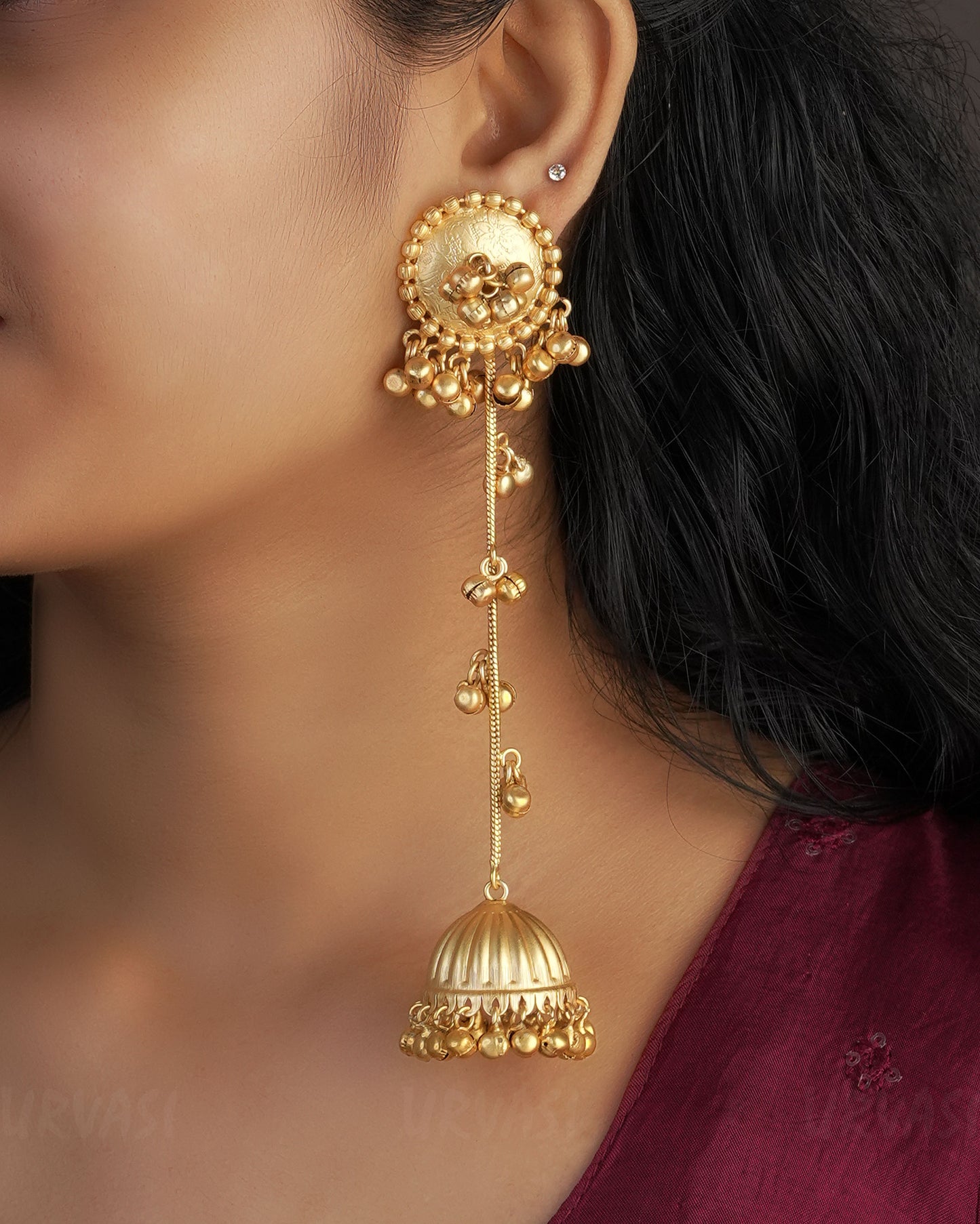 Mayur Kashmiri Ghungroo Jhumka  Earrings ER 510