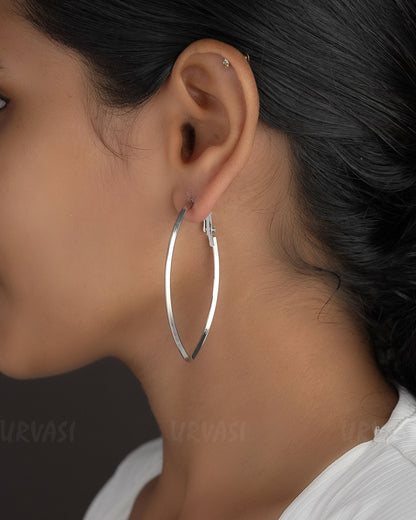 Trendy Three Tone  Imported Hoop Earrings ER 540