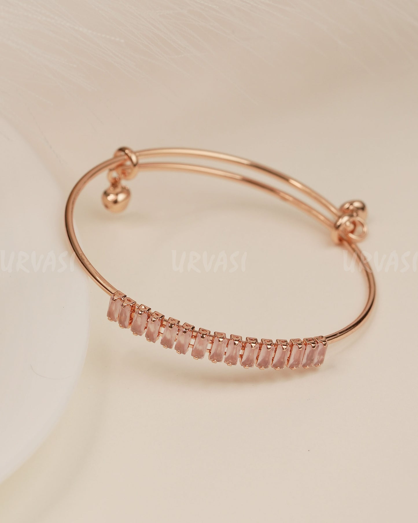 Rhodium Polish Stone Bracelet bangles BA 366