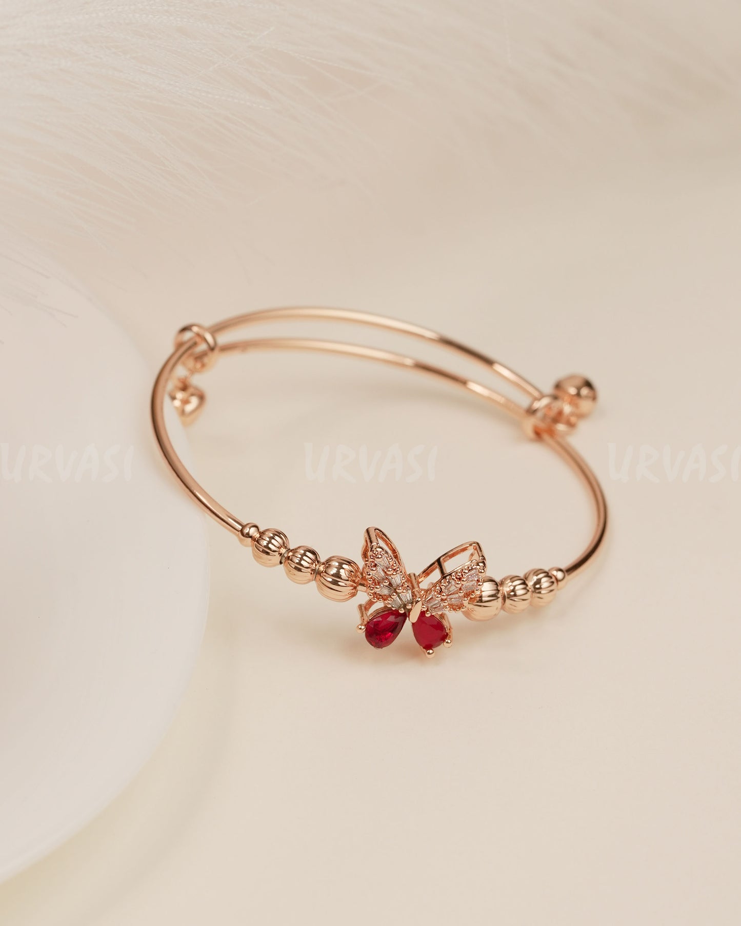 Rose-Gold Polish Butterfly Designed Bracelet bangles BA 365