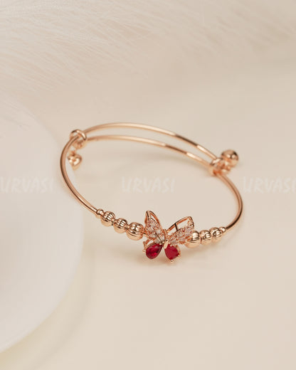 Rose-Gold Polish Butterfly Designed Bracelet bangles BA 365