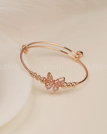 Rose-Gold Polish Butterfly Designed Bracelet bangles BA 365