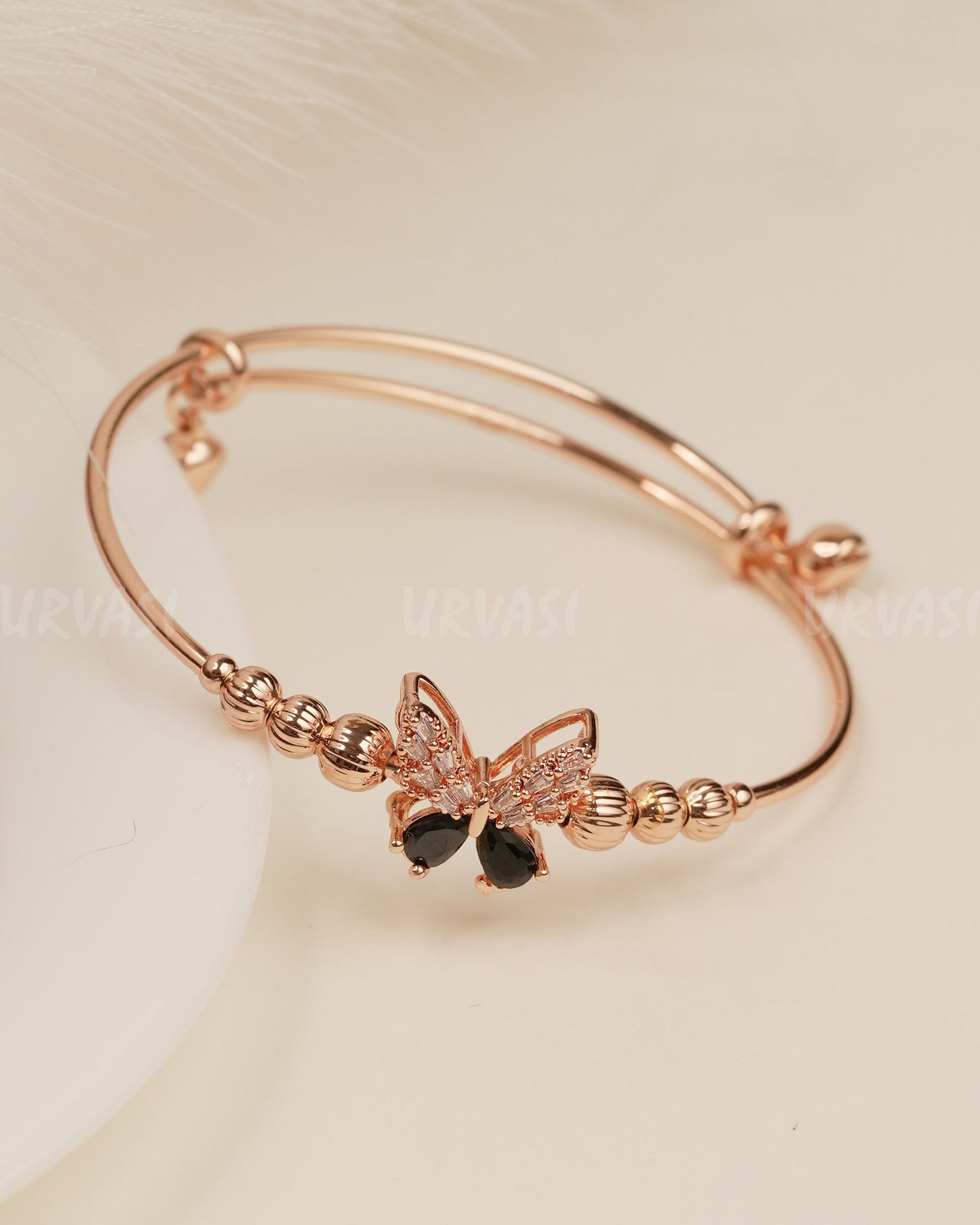 Rose-Gold Polish Butterfly Designed Bracelet bangles BA 365