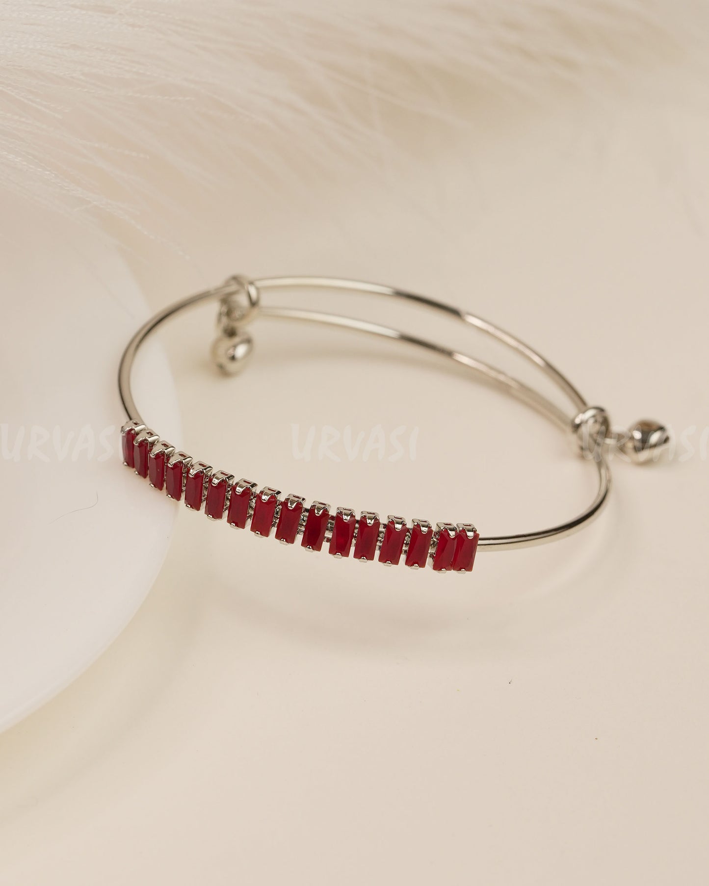 Rhodium Polish Stone Bracelet bangles BA 358
