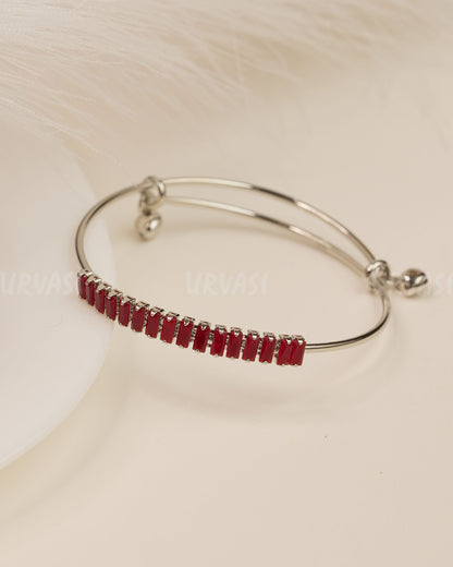 Rhodium Polish Stone Bracelet bangles BA 358