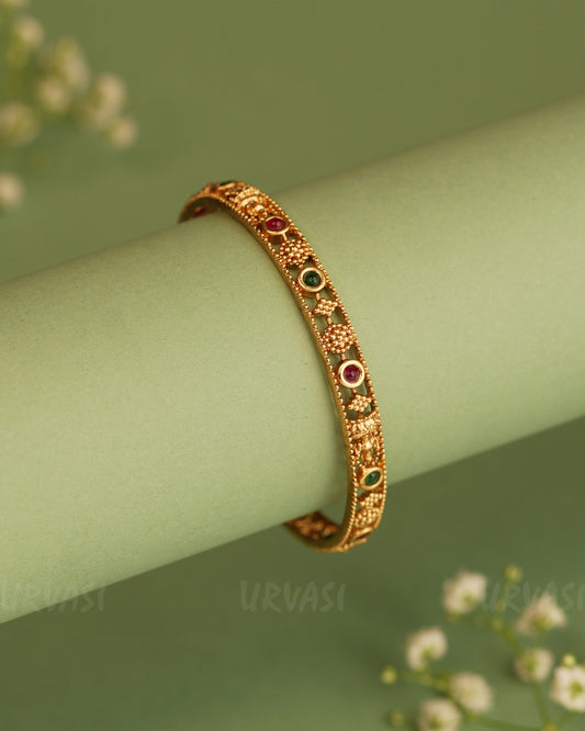 Gold-Toned Lakshmi Floral Bangles BA 292