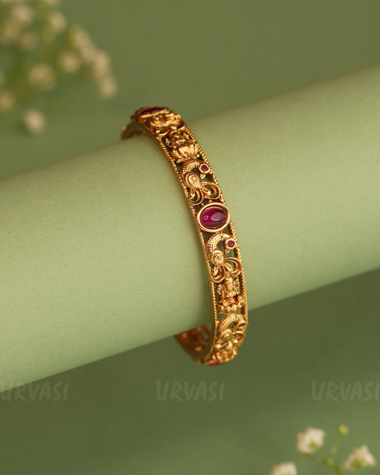 Gold-Tone Peacock Motifs Bangles BA 301