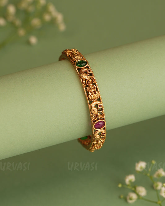 Gold-Tone Peacock Motifs Bangles BA 310
