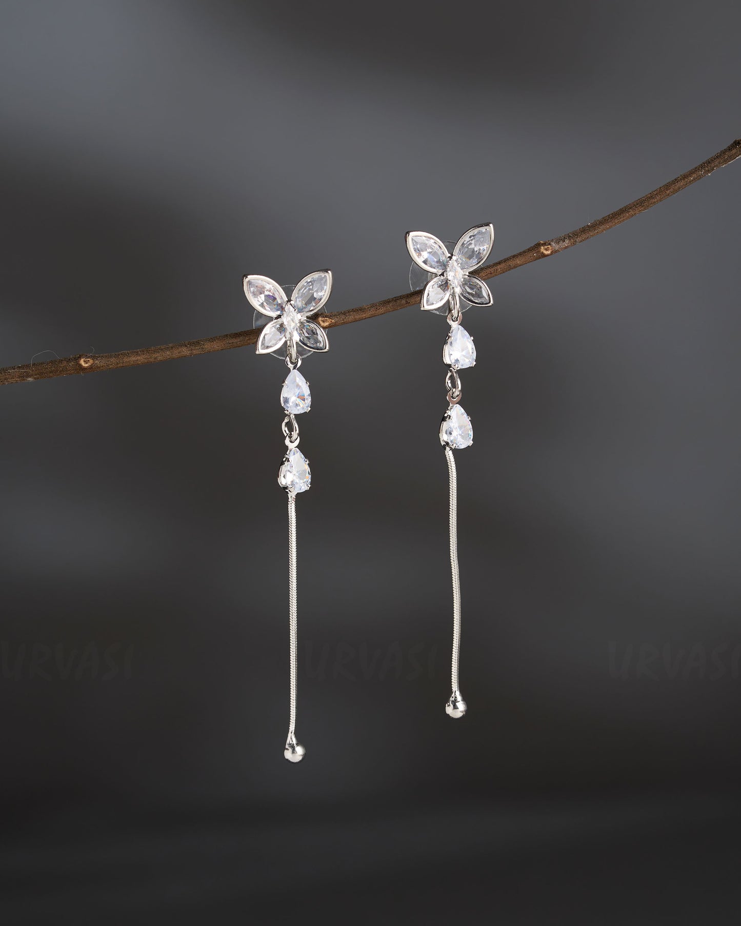 Korean Butterfly Designed Tassel Earrings  ER 840