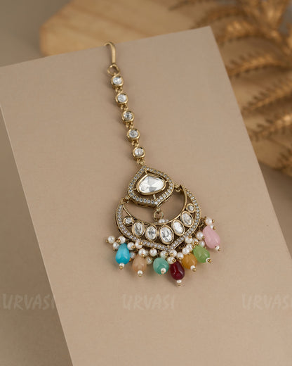 Mehendi Polish Crescent Moon Kundan Chutty CH 83