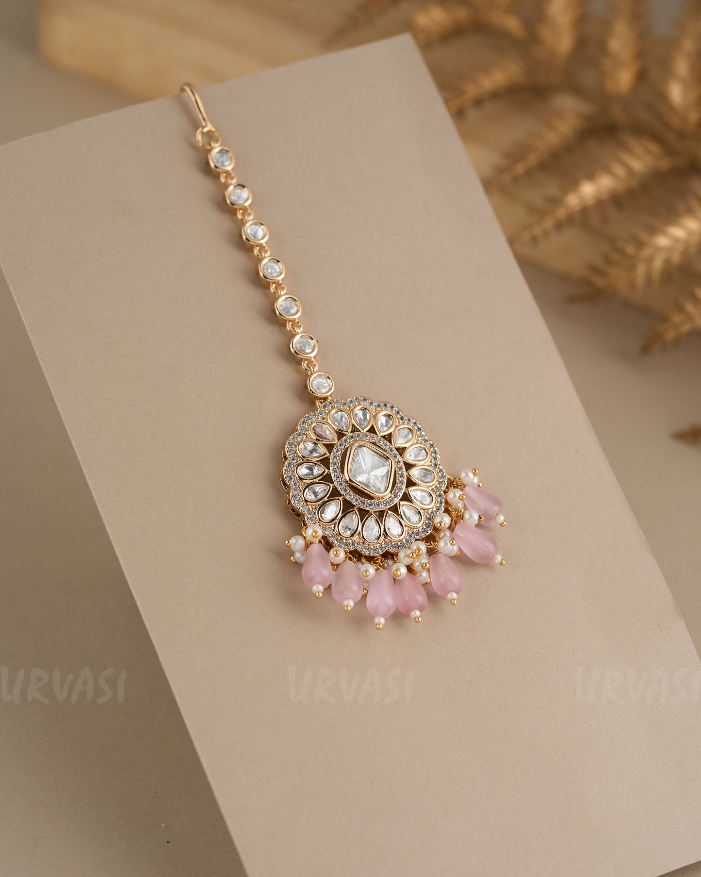 Gold-Toned Kundhan Stone Chutty CH 90