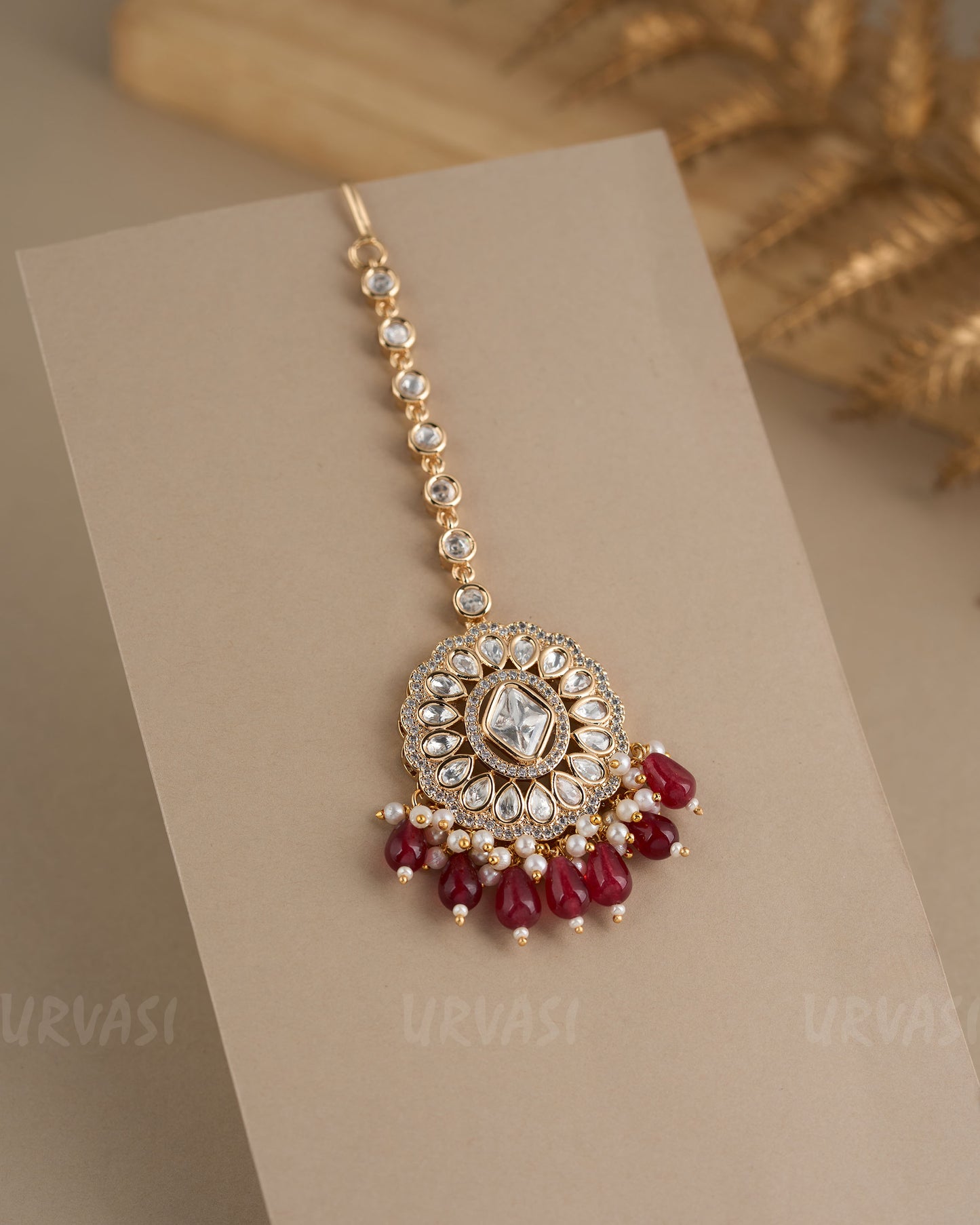 Gold-Toned Kundhan Stone Chutty CH 90