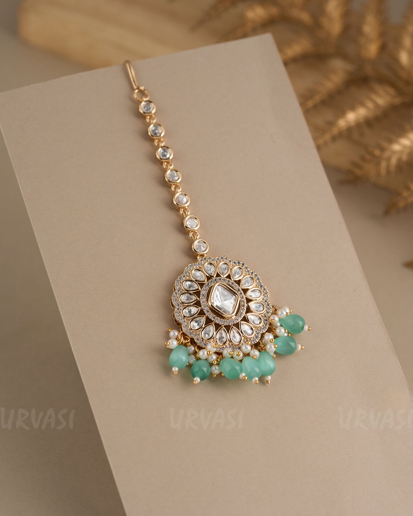 Gold-Toned Kundhan Stone Chutty CH 90