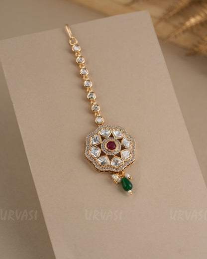 Gold-Toned Polka Beaded Chutty CH 88